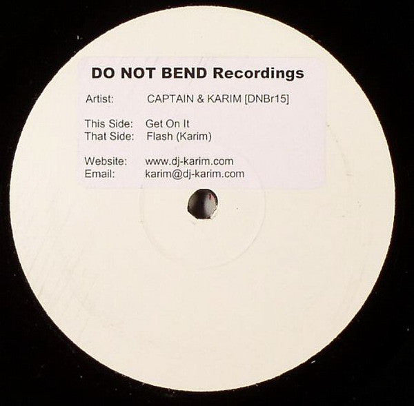 The Captain & Karim / Karim* : Get On It / Flash (12", W/Lbl, Sti)