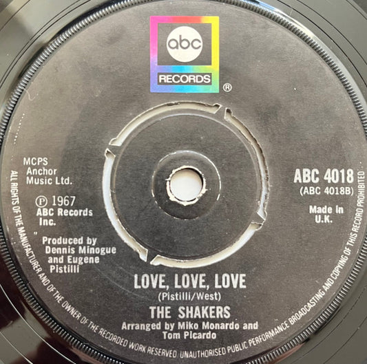 The Shakers (2) : One Wonderful Moment (7", Single, RE, 4-p)