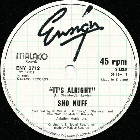 Sho Nuff : It's Alright (12", Single)