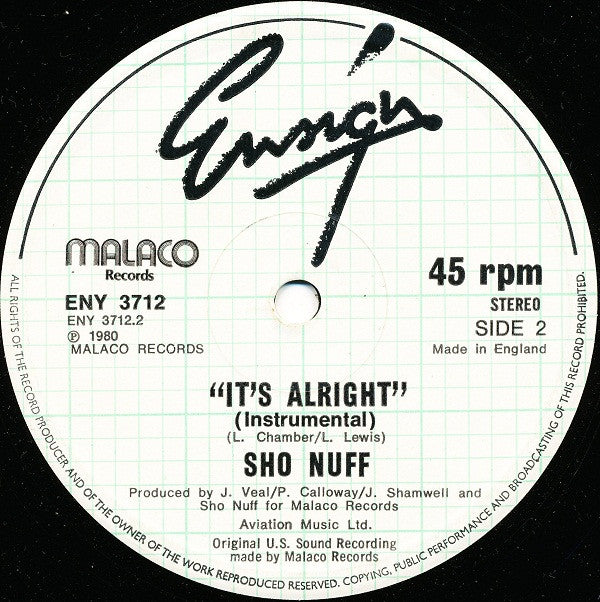 Sho Nuff : It's Alright (12", Single)