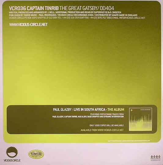 Captain Tinrib : The Great Gatsby (12")
