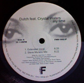 Dutch Feat. Crystal Waters : My Time (12")