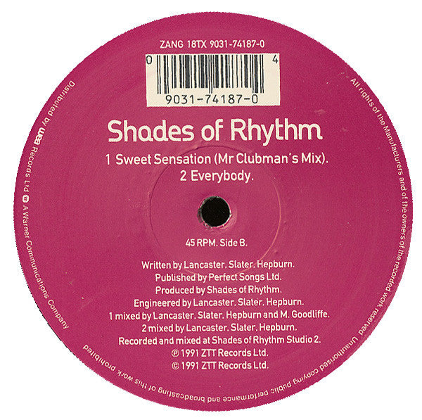 Shades Of Rhythm : Sweet Sensation Remixes (12")
