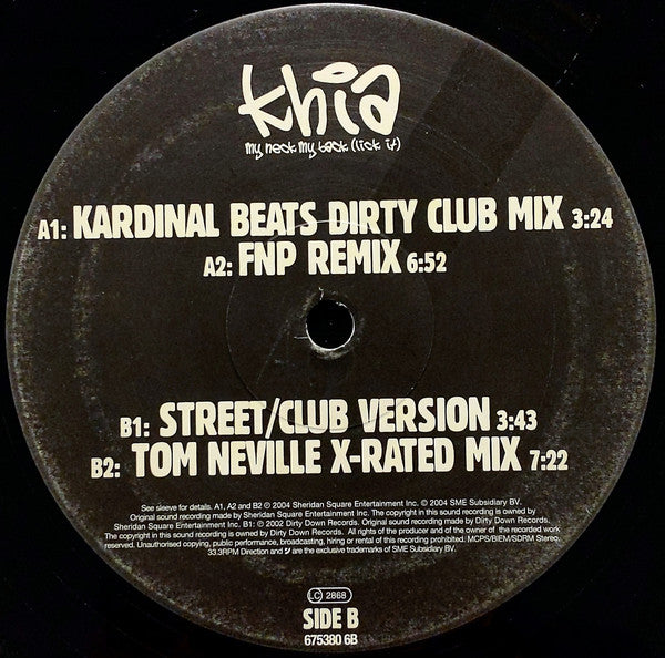 Khia : My Neck, My Back (Lick It) (12")