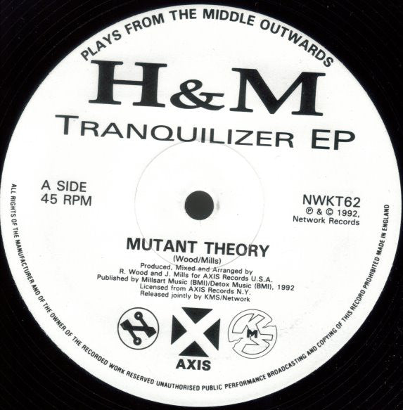 H & M* : Tranquilizer EP (12", EP, Etch)