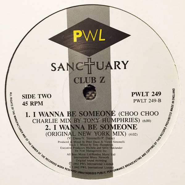 Club Z : I Wanna Be Someone (12")