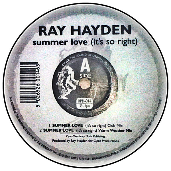 Ray Hayden : Summer Love (It's So Right) (12")