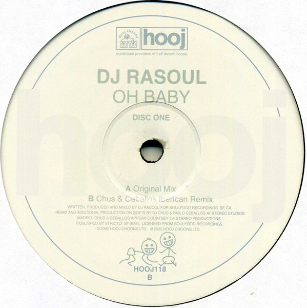 DJ Rasoul : Oh Baby (12", 1/2)