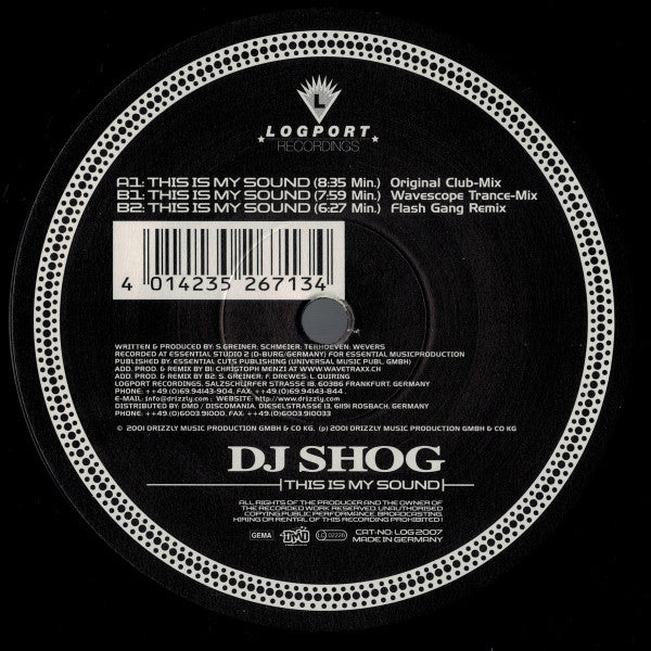 DJ Shog : This Is My Sound (12", Pic)