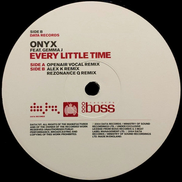Onyx (2) Feat. Gemma J : Every Little Time (12")
