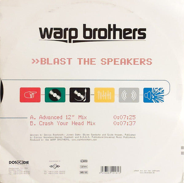 Warp Brothers : Blast The Speakers (12")