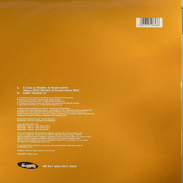 X-Cabs vs Riddler & Headcrusher / GJB3 : Hard Trance EP Volume 8 (12", EP)