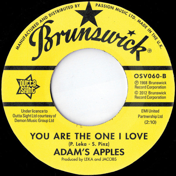 Adam's Apples : Don't Take It Out On This World / You Are The One I Love (7", RE)