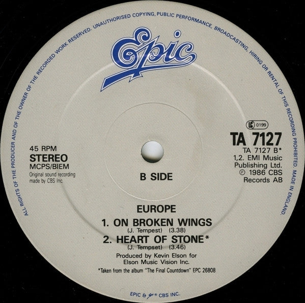 Europe (2) : The Final Countdown (12", Single)