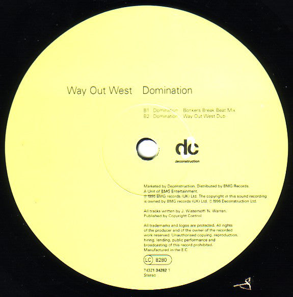 Way Out West : Domination (12")