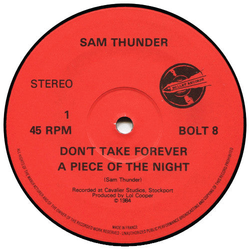 Sam Thunder : Don't Take Forever (12")