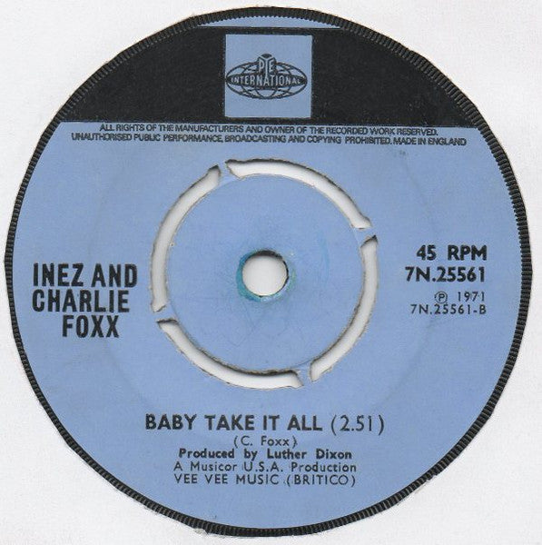 Inez And Charlie Foxx : Tightrope (7")