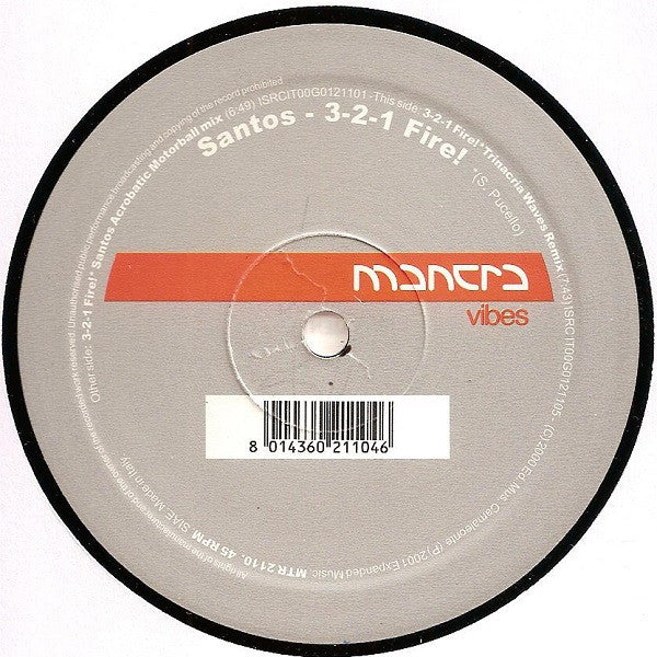Santos : 3-2-1 Fire! (12")