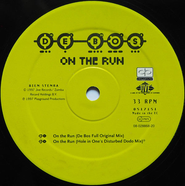 De Bos : On The Run (12")
