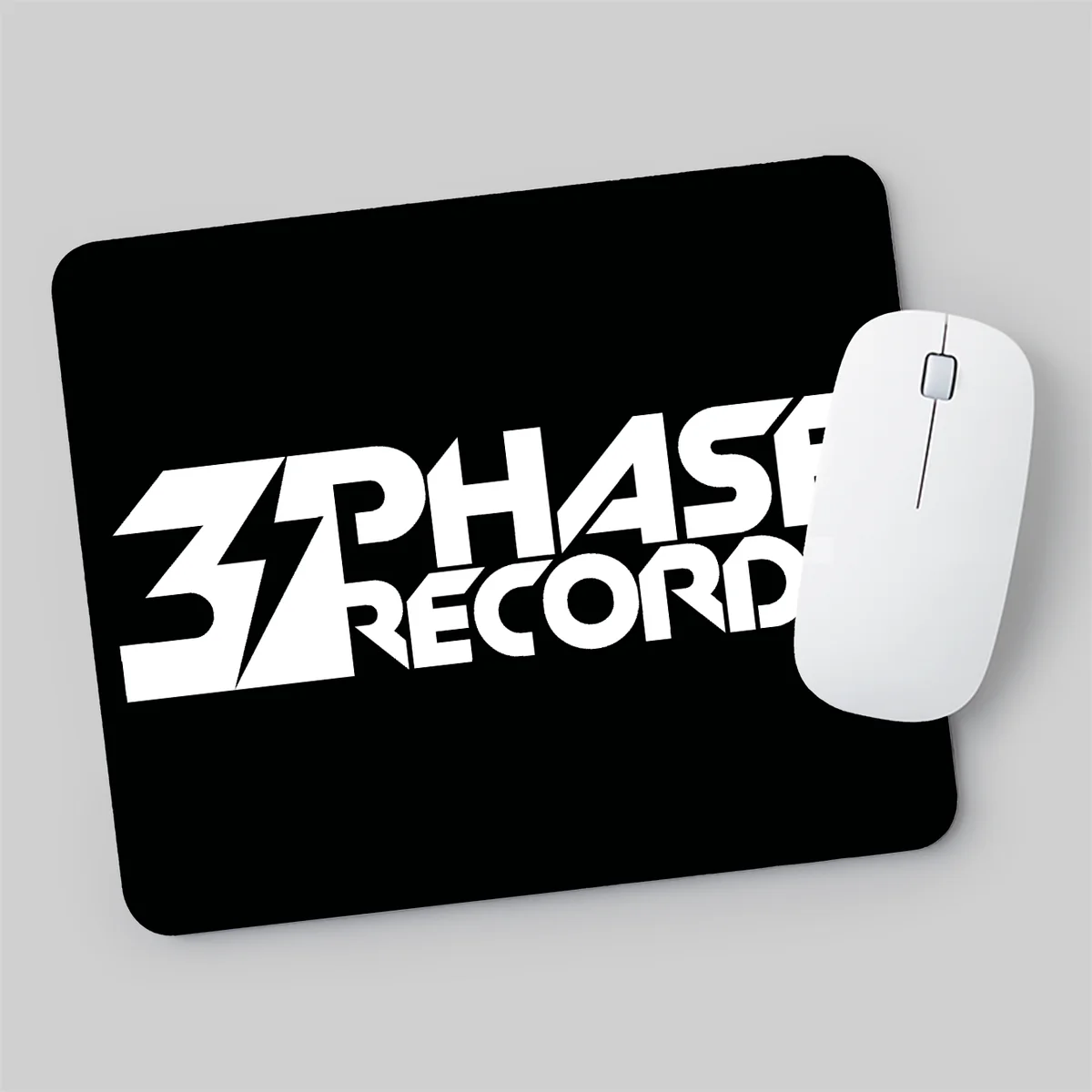 3 Phase Records Mouse Mat - Black