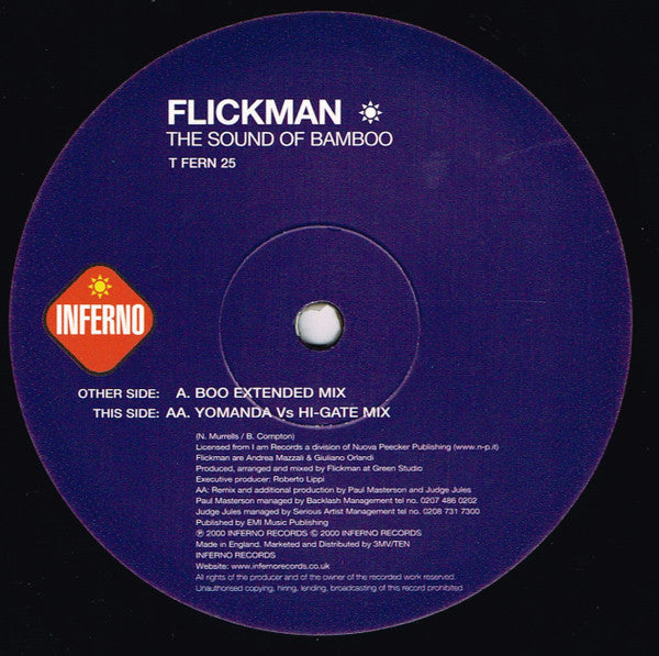 Flickman : The Sound Of Bamboo (12", Single)