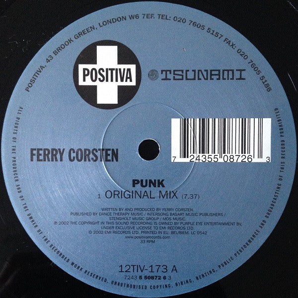 Ferry Corsten : Punk (12")