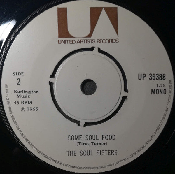 The Soul Sisters* : Good Time Tonight / Some Soul Food (7", RE)