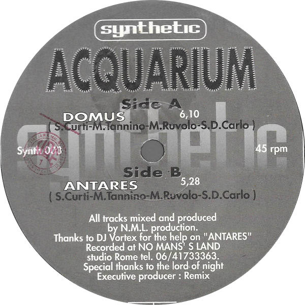 Acquarium : Domus (12")