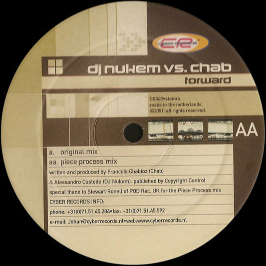 DJ Nukem Vs. Chab : Forward (12")