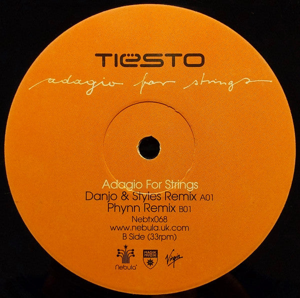 Tiësto* : Adagio For Strings (12")