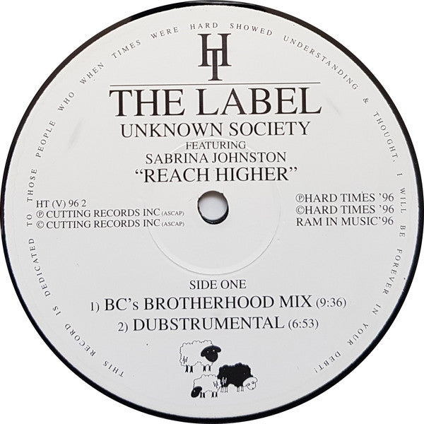 Unknown Society Featuring Sabrina Johnston : Reach Higher (12")