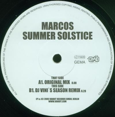 Marcos : Summer Solstice (12")