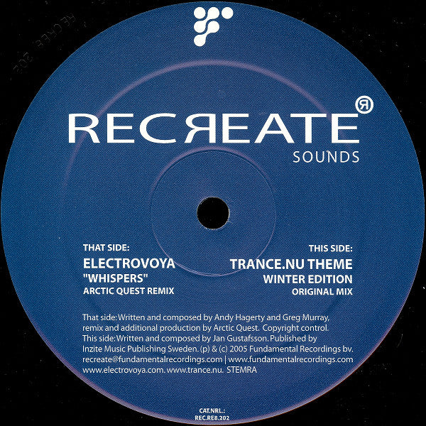 Electrovoya / Jan Gustafsson : Recreate Sounds Vol. 2 (12")