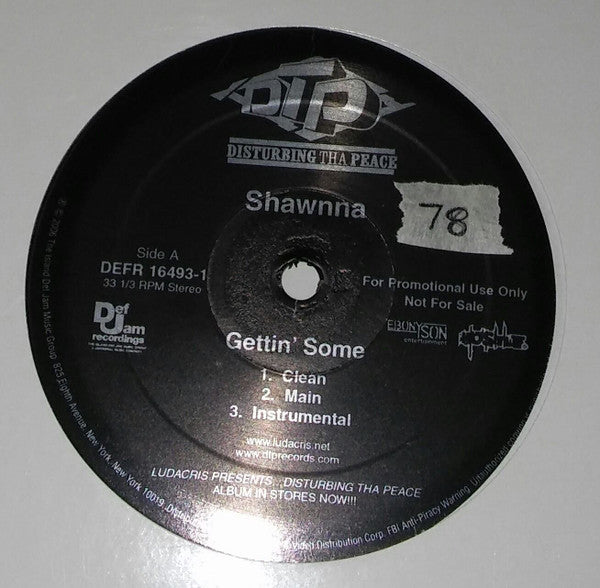 Shawnna : Gettin' Some (12", Promo)