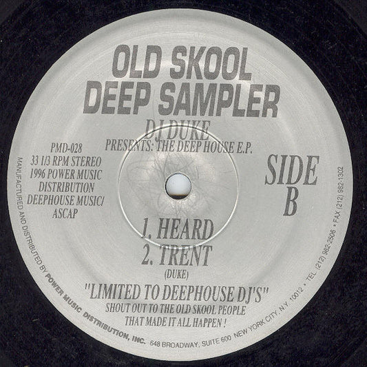 DJ Duke : Old Skool Deep Sampler (The Deep House E.P.) (12", EP, Smplr)