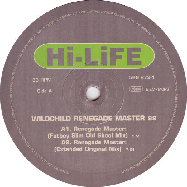 Wildchild : Renegade Master 98 (12")