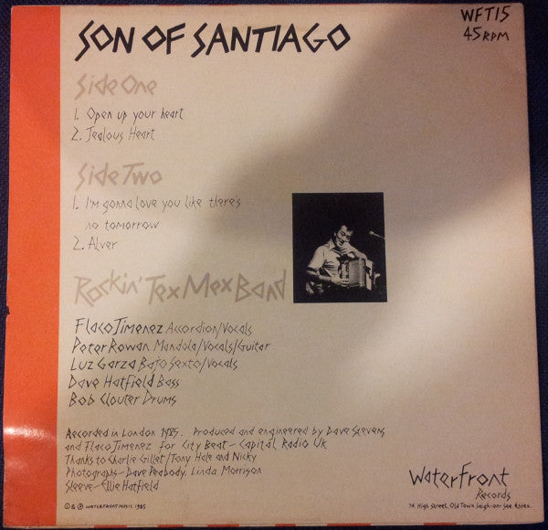 Flaco Jimenez, The Rockin' Tex Mex Band : Son Of Santiago (12")