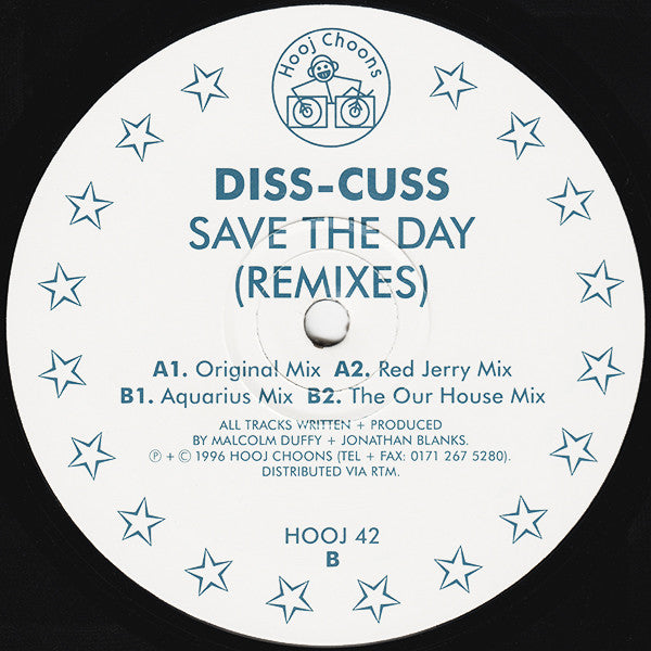 Diss-Cuss : Save The Day (Remixes) (12")