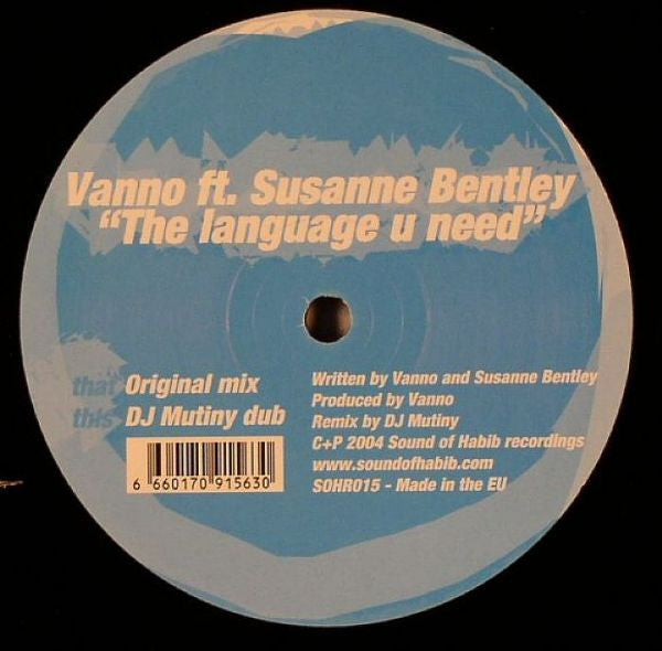 Vanno Feat. Susanne Bentley : The Language U Need (12")