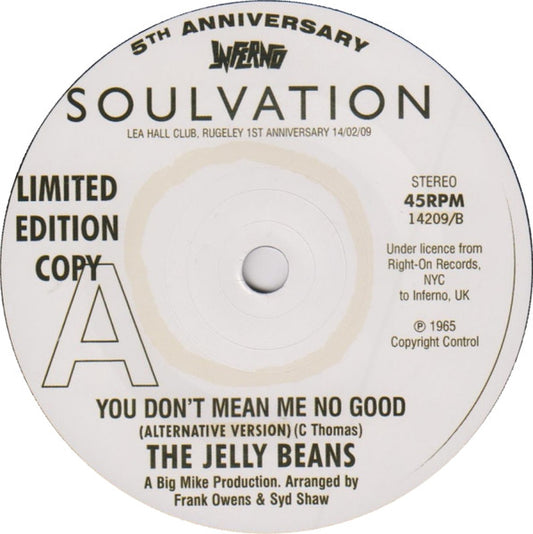 The Jelly Beans : You Don't Mean Me No Good (7", Ltd, RE)