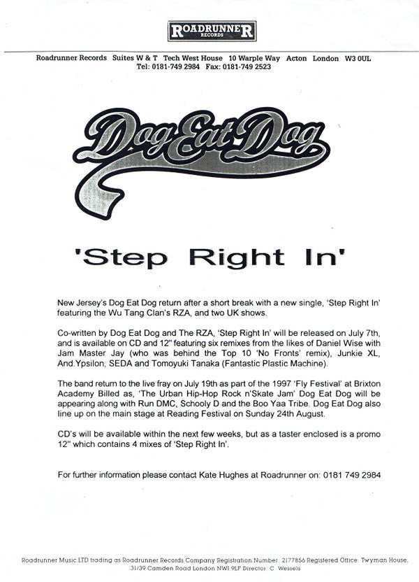 Dog Eat Dog : Step Right In (Remixed) (12", Single)