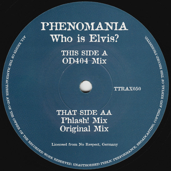Phenomania : Who Is Elvis? (Part One) (12")