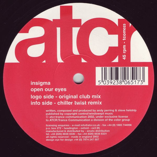 Insigma : Open Our Eyes (12")