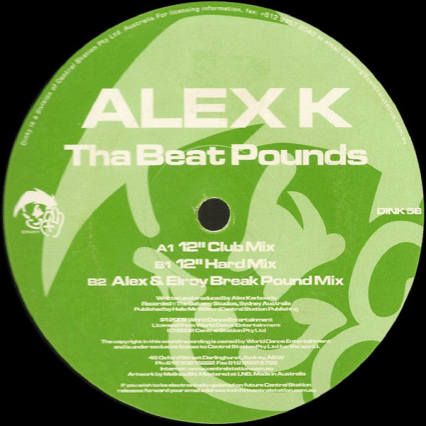 Alex K : Tha Beat Pounds (12")