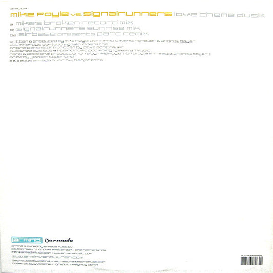 Mike Foyle Vs. Signalrunners : Love Theme Dusk (12")