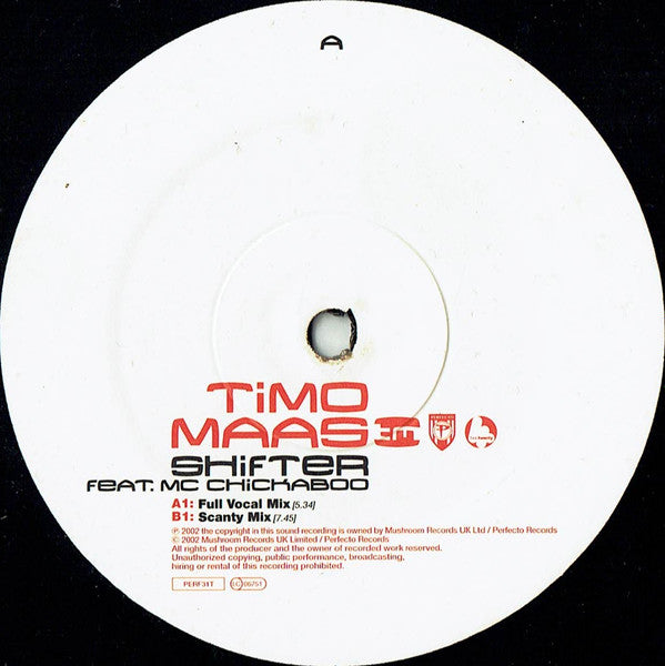 Timo Maas Feat. MC Chickaboo : Shifter (12")