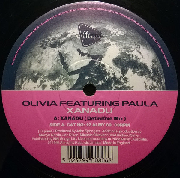 Olivia* Featuring Paula* : Xanadu (12")