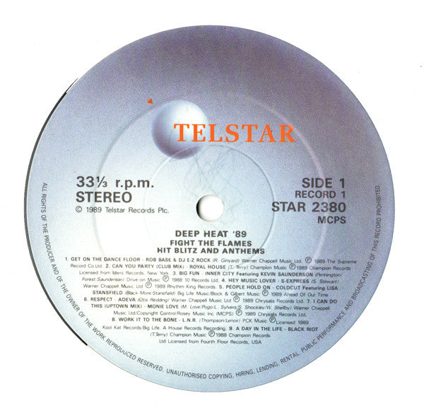 Various : Deep Heat '89 - Fight The Flame (2xLP, Comp, Dam)