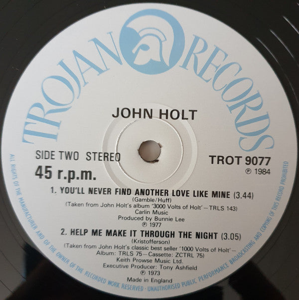 John Holt : Too Much Love (12", Maxi)