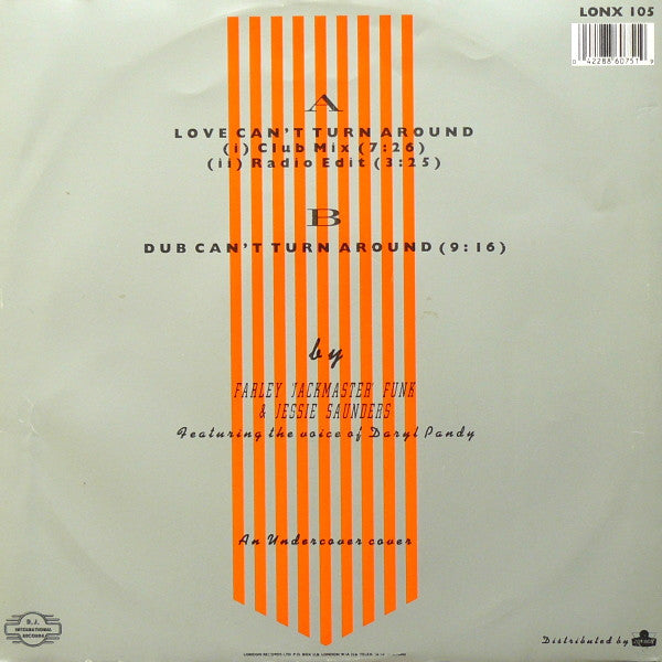 Farley "Jackmaster" Funk & Jessie Saunders* : Love Can't Turn Around (12")